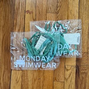 Monday Swimwear Teal Bikini Set